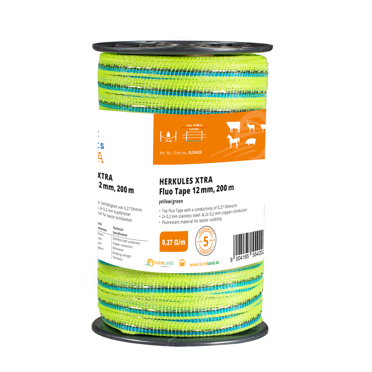 Herkules Fluo Band 12mm, 200 m