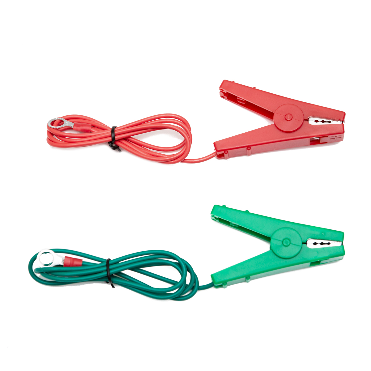 Zaunanschlussset mit Krokodilklemme rot/grün, 1 Meter