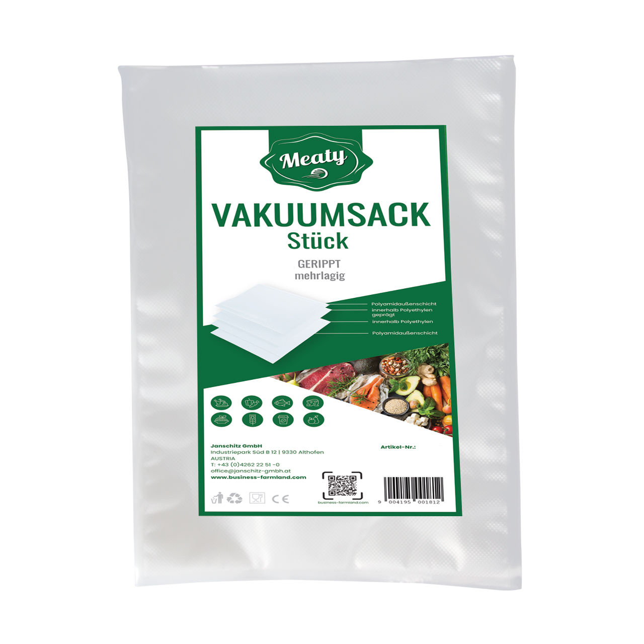 Meaty Vakuumsack gerippt - Vakuumverpackung