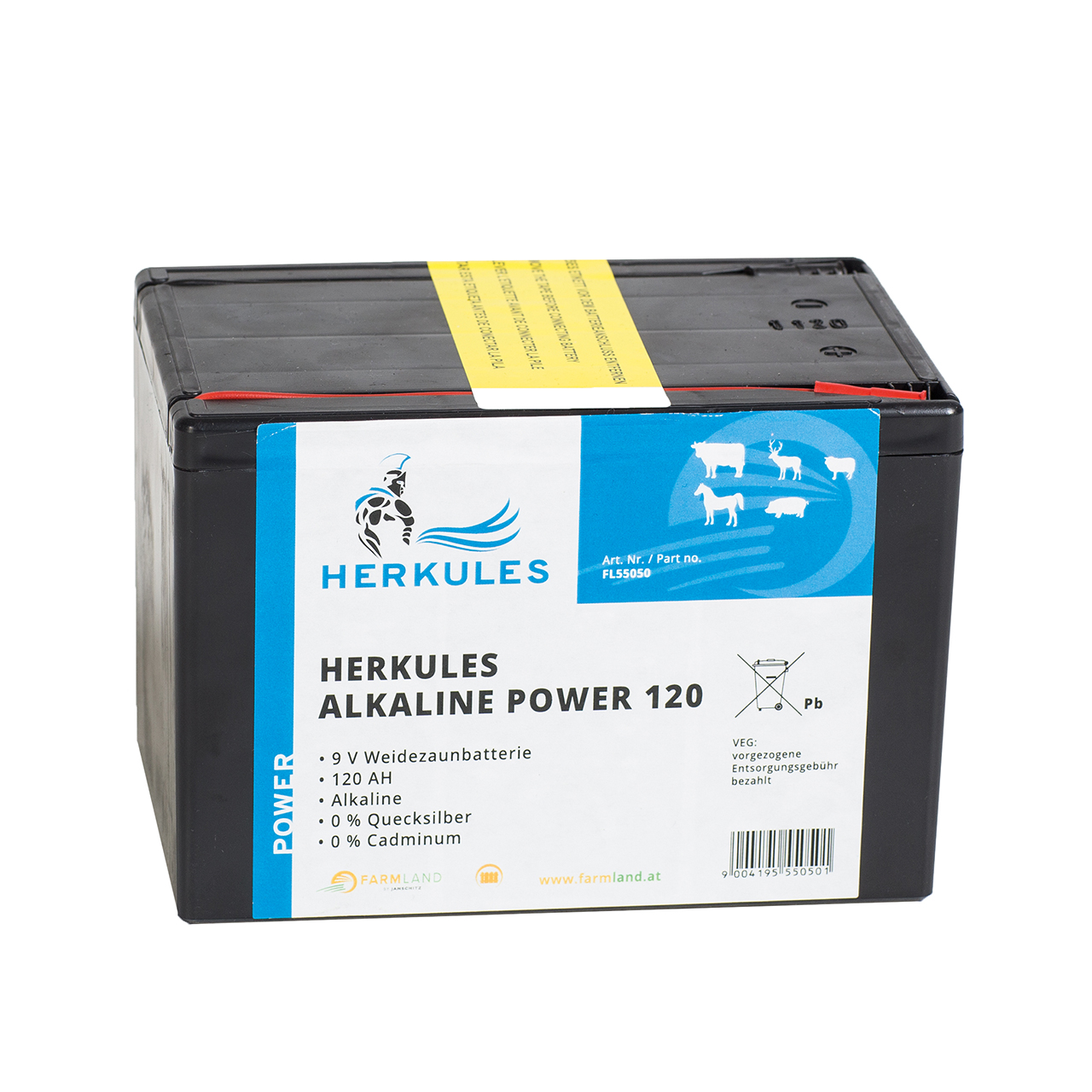 HERKULES Alkaline Super 120 Weidezaunbatterie