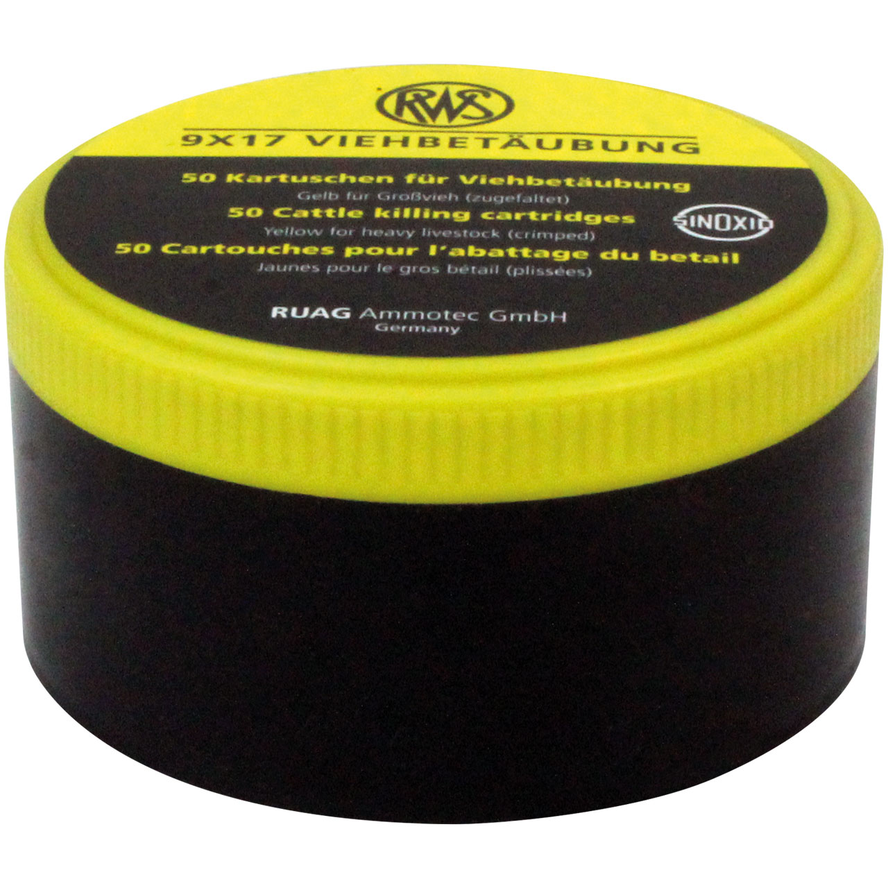 Treibkartuschen gelb, 9x17mm - Schlachtschusspatronen - Fleischverarbeitung