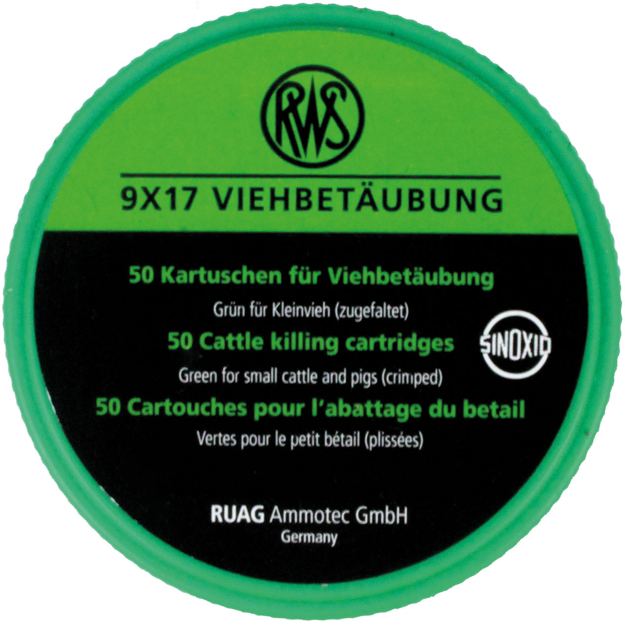 Treibkartuschen grün, 9x17mm