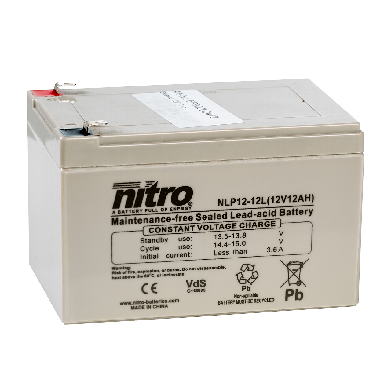 Bleigel Akku 12V, 36 Ah